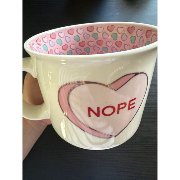Valentine Conversation Hearts NOPE Ceramic Coffee Mug Cup Sheffield Home Mug - Picture 4 of 6